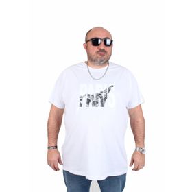Moc Grande 25179 Paris Beyaz Sıfır Yaka Erkek T-shirt
