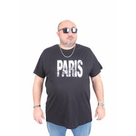 Moc Grande 25179 Paris Siyah Sıfır Yaka Erkek T-shirt