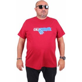 Moc Grande 25180 Champion Bordo Sıfır Yaka Erkek T-shirt