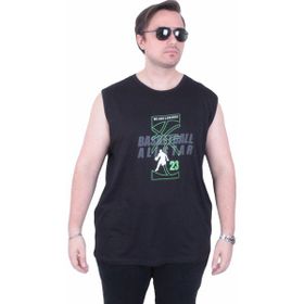 Moc Grande 26123 Basketball Siyah Kolsuz Baskılı Erkek T-shirt
