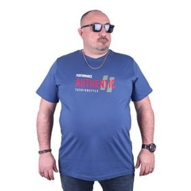 Moc Grande Authentic 23134 Büyük Beden İndigo Erkek T-shirt
