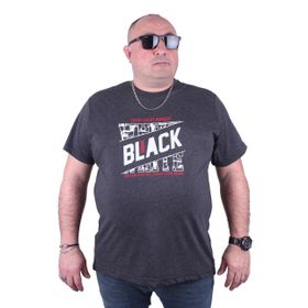 Moc Grande Black 23127 Büyük Beden Antrasit Melanj Erkek T-shirt