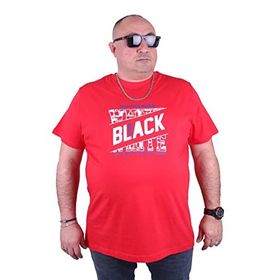 Moc Grande Black 23127 Büyük Beden Bordo Erkek T-shirt