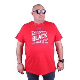 Moc Grande Black 23127 Büyük Beden Bordo Erkek T-shirt