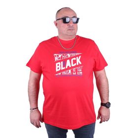 Moc Grande Black 23127 Büyük Beden Bordo Erkek T-shirt