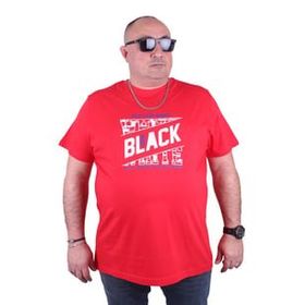 Moc Grande Black 23127 Büyük Beden Bordo Erkek T-shirt