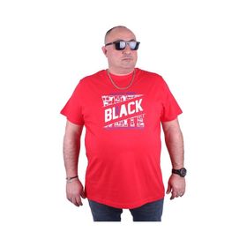 Moc Grande Black 23127 Büyük Beden Bordo Erkek T-shirt