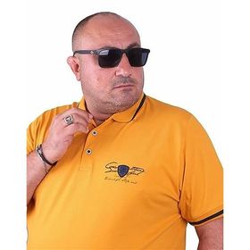 Moc Grande Casual 23419 Büyük Beden Hardal Erkek T-shirt