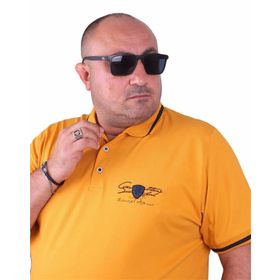 Moc Grande Casual 23419 Büyük Beden Hardal Erkek T-shirt