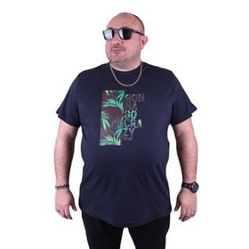 Moc Grande Crazy 23116 Büyük Beden Lacivert Erkek T-shirt