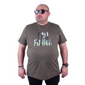 Moc Grande Kalifornia 23120 Büyük Beden Haki Erkek T-shirt