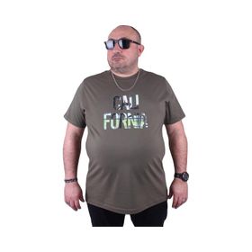 Moc Grande Kalifornia 23120 Büyük Beden Haki Erkek T-shirt