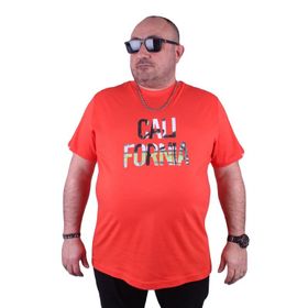 Moc Grande Kalifornia 23120 Büyük Beden Nar Çiçeği Erkek T-shirt