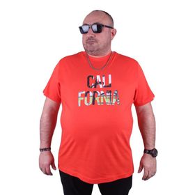 Moc Grande Kalifornia 23120 Büyük Beden Nar Çiçeği Erkek T-shirt