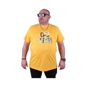 Moc Grande Kalifornia 23120 Büyük Beden Sarı Erkek T-shirt