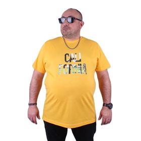Moc Grande Kalifornia 23120 Büyük Beden Sarı Erkek T-shirt