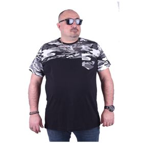 Moc Grande Kamuflaj 23145 Büyük Beden Fume Erkek T-shirt