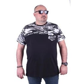 Moc Grande Kamuflaj 23145 Büyük Beden Fume Erkek T-shirt