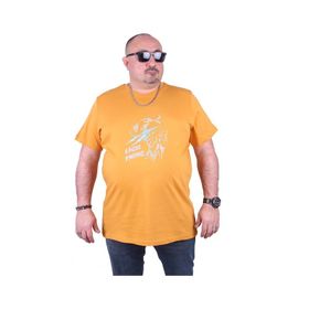 Moc Grande Lightning 23132 Büyük Beden Hardal Erkek T-shirt