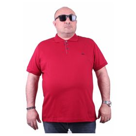 Moc Grande Polo 11500 Büyük Beden Bordo Erkek T-shirt