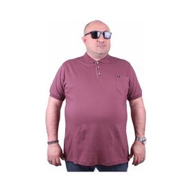 Moc Grande Polo 11501 Büyük Beden Eflatun Erkek T-shirt