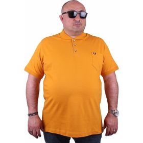 Moc Grande Polo 11501 Büyük Beden Hardal Erkek T-shirt