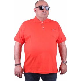 Moc Grande Polo 11501 Büyük Beden Nar Çiçeği Erkek T-shirt