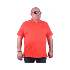 Moc Grande Polo 11501 Büyük Beden Nar Çiçeği Erkek T-shirt