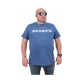 Moc Grande Sıfır Yaka Dream 24140 Indıgo Erkek T-shirt