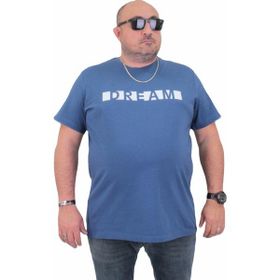 Moc Grande Sıfır Yaka Dream 24140 Indıgo Erkek T-shirt