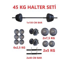 Moccastyle MS2-DMB45 Moccadiamond 45 Kg Dambıl Seti Ağırlık ve Vücut Geliştirme Aleti