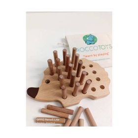Moccotoys Montessori Tak Çıkar Kirpi Ahsap Oyuncak