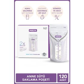 Mochi 200 ml 120 Adet Beyaz Anne Sütü Saklama Poşeti