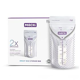 Mochi Mor Beyaz 50'li Anne Sütü Saklama Poşeti