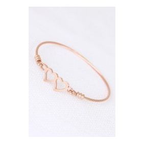 Moco Rose Çelik Kalp Kelepçe Erkek Bileklik