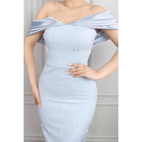 Moda Amore 405 Lüks Bebe Mavi Davet Elbise