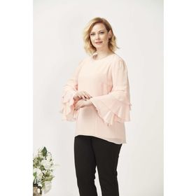Moda Berray 28009 Somon Kolları Fırfırlı Büyük Beden Kadın Bluz
