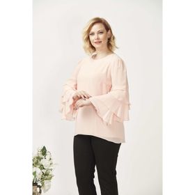 Moda Berray 28009 Somon Kolları Fırfırlı Büyük Beden Kadın Bluz