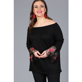 Moda Cazibe M9258 Siyah Kadın Bluz