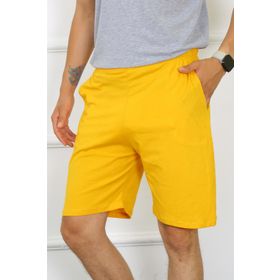 Moda Çizgi 27484 Sarı Pamuk Erkek Şort