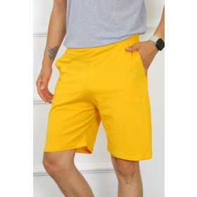Moda Çizgi 27484 Sarı Pamuk Erkek Şort