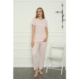 Moda Çizgi 4157 Pembe Penye Kadın Pijama Takımı