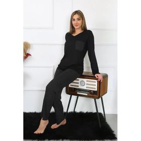 Moda Çizgi 4193 Uzun Kol Penye Kadın Pijama Takımı
