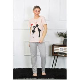 Moda Çizgi 4207 Kısa Kol Penye Kadın Pijama Takımı