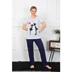 Moda Çizgi 4208 Kısa Kol Penye Kadın Pijama Takımı