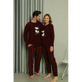 Moda Çizgi 50121 Welsoft Erkek Polar Sevgili Kombini Pijama Takımı