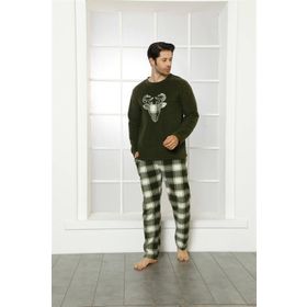 Moda Çizgi 6799 Yeşil Welsoft Polar Erkek Pijama Takımı
