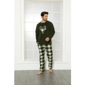 Moda Çizgi 6799 Yeşil Welsoft Polar Erkek Pijama Takımı