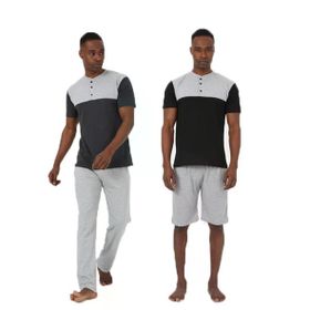 Moda Çizgi 6825 3'lü Gri Erkek Pijama Takımı