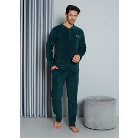 Moda Çizgi 6826 Yeşil Welsoft Polar Erkek Pijama Takımı